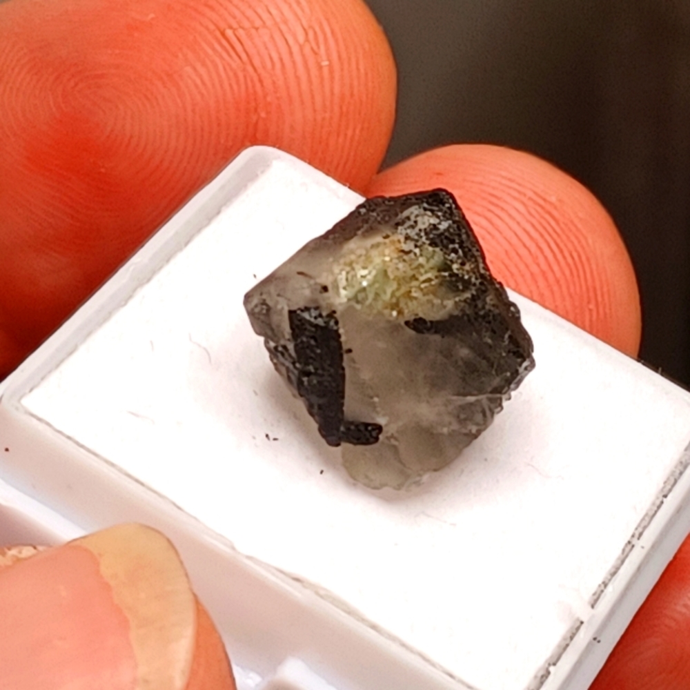 Natural Rutilated Quartz Specimen w/jar Gemstone crystal Unique speciman jars